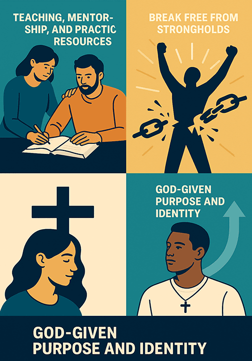 Faith, growth, and freedom - teaching, mentorship, breaking strongholds, and God-given purpose